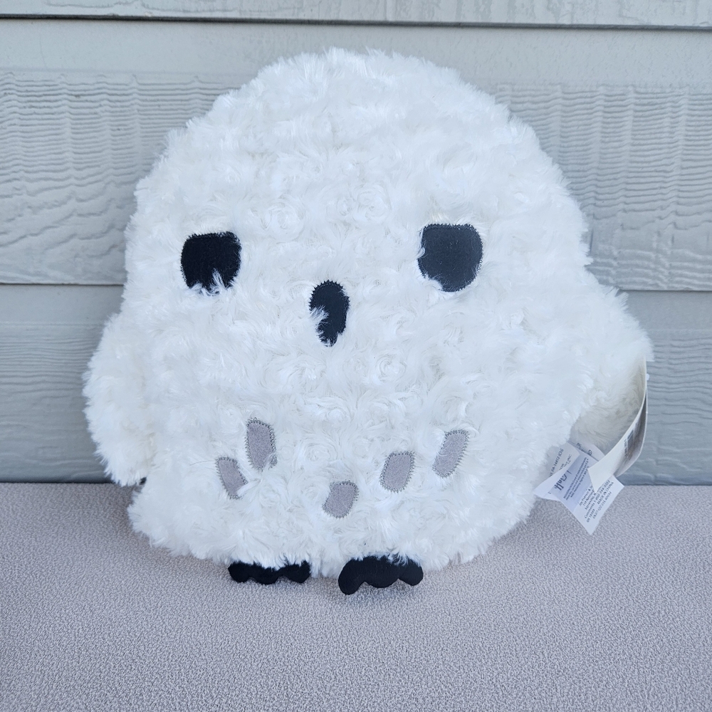 Harry Potter Wizarding World Hedwig the Snowy Owl Round Pillow Plush 12" White